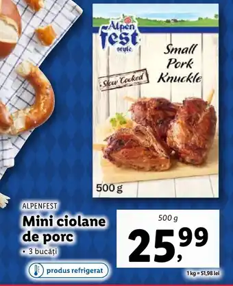 Lidl ALPENFEST Mini ciolane de porc Ofertă
