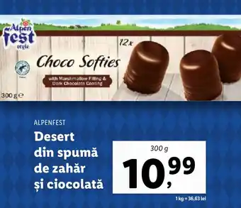 Lidl ALPENFEST Desert din spumă de zahăr şi ciocolată Ofertă