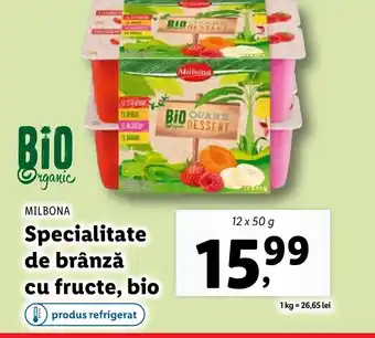 Lidl MILBONA Specialitate de brânză cu fructe, bio Ofertă