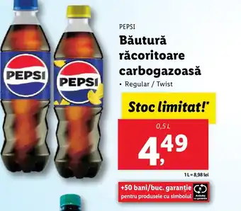 Lidl PEPSI Băutură răcoritoare carbogazoasă 0.5L Ofertă