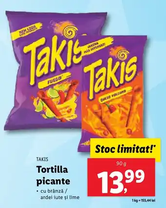 Lidl TAKIS Tortilla picante Ofertă