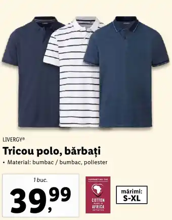 Lidl LIVERGYⓇ Tricou polo, bărbați Ofertă
