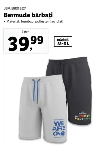 Lidl UEFA EURO 2024 Bermude bărbați Ofertă