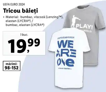 Lidl UEFA EURO 2024 Tricou băieţi Ofertă