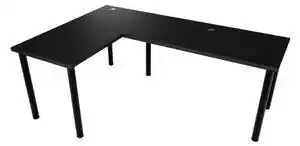 Birou pe colt LOOK N, 200/135x73-76x65, negru, stânga