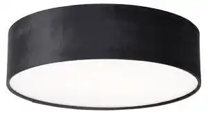Plafoniera neagra 40 cm cu interior auriu - Drum