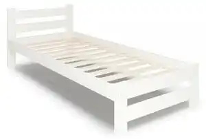 Favi Pat din lemn masiv HEUREKA, 90x200, alb Ofertă