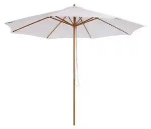 Favi Outsunny Umbrela din Lemn Umbrela Soare pentru Gradina Balcon Alb 3 m | Aosom Ro Ofertă