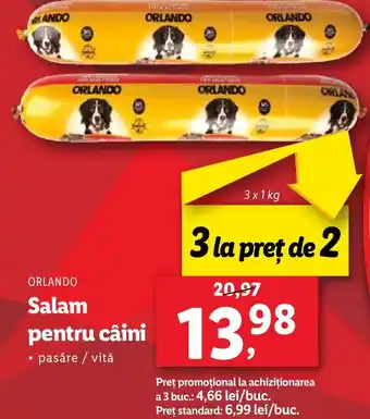 Lidl ORLANDO Salam pentru câini Ofertă