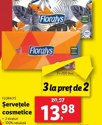 Lidl FLORALYS Şerveţele cosmetice Ofertă
