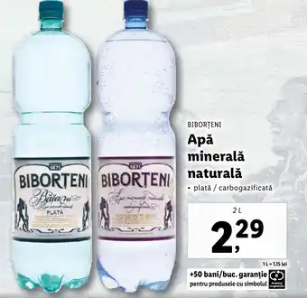 Lidl BIBORȚENI Apă minerală naturală 2L Ofertă