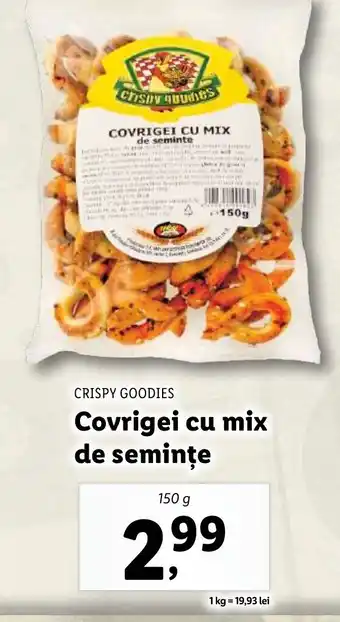 Lidl CRISPY GOODIES Covrigei cu mix de semințe Ofertă