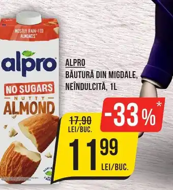 Mega Image ALPRO BĂUTURĂ DIN MIGDALE, NEÎNDULCITĂ, 1L Ofertă