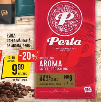 Mega Image PERLA CAFEA MĂCINATĂ, 06 AROMA, 250G Ofertă