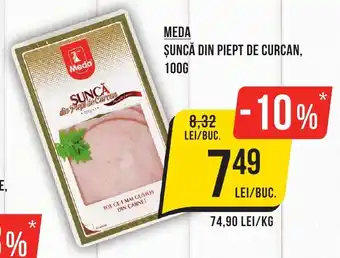 Mega Image MEDA ŞUNCĂ DIN PIEPT DE CURCAN, 100G Ofertă