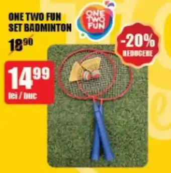 Auchan ONE TWO FUN SET BADMINTON Ofertă