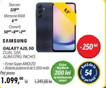 Flanco SAMSUNG GALAXY A25,5G DUAL SIM ALBASTRU ÎNCHIS Ofertă
