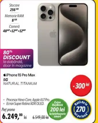 iPhone 15 Pro Max 5G NATURAL TITANIUM