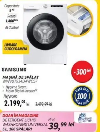 Flanco SAMSUNG MAŞINĂ DE SPALAT WW907534DAWCS7 Ofertă