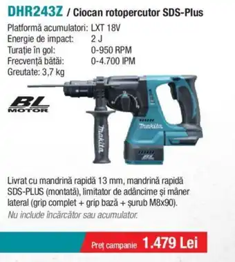 Makita DHR243Z/Ciocan rotopercutor SDS-Plus Ofertă