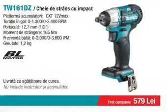 Makita TW161DZ/Cheie de strâns cu impact Ofertă