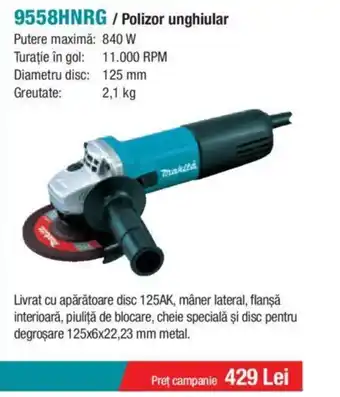 Makita 9558HNRG/Polizor unghiular Ofertă