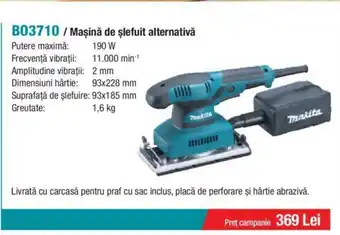 B03710 / Maşină de șlefuit alternativă