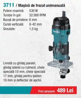 3711 / Maşină de frezat unimanuală