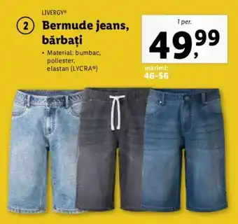Lidl Bermude jeans, bărbaţi Ofertă
