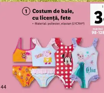 Lidl Costum de baie, cu licenţă, fete Ofertă
