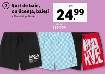 Lidl Şort de baie, cu licență, băieți Ofertă