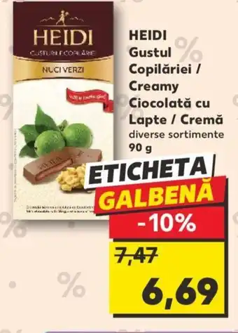Kaufland HEIDI Gustul Copilăriei / Creamy Ciocolată cu Lapte / Cremă Ofertă