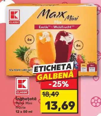Kaufland Ingheţată Maxx Mini fructe Ofertă