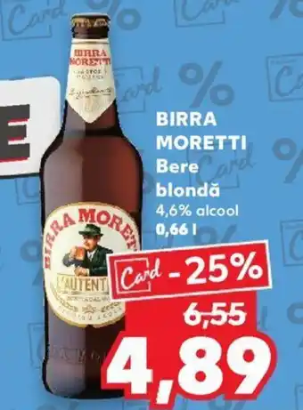 Kaufland BIRRA MORETTI Bere blondă Ofertă