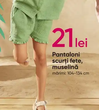 Pepco Pantaloni scurţi fete, muselină Ofertă