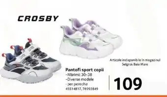 Selgros Pantofi sport copii Ofertă