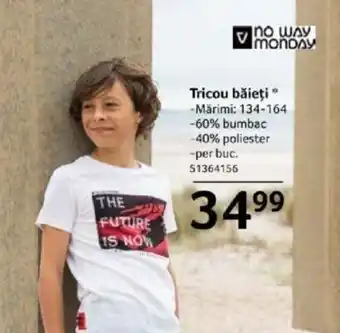 Selgros Tricou băieţi Ofertă