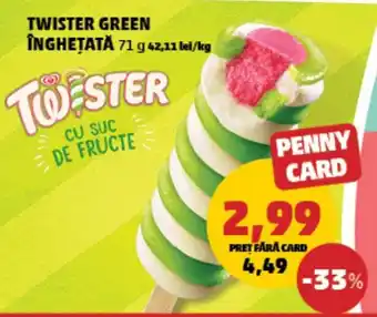 TWISTER GREEN ÎNGHEȚATĂ