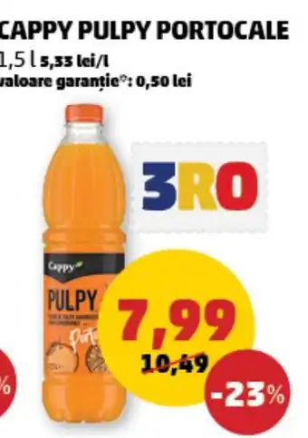 Penny CAPPY PULPY PORTOCALE 1.5L Ofertă