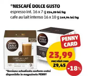 Penny NESCAFÉ DOLCE GUSTO Ofertă