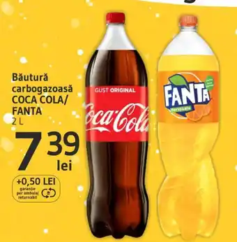 Supeco Bǎuturǎ carbogazoasă COCA COLA/ FANTA 2 L Ofertă
