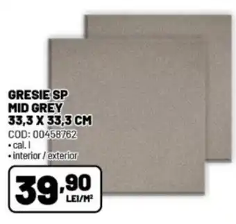 Ambient GRESIE SP MID GREY 33,3 X 33,3 CM Ofertă