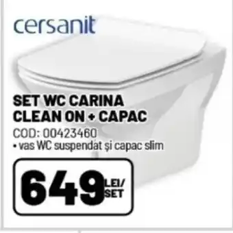 SET WC CARINA CLEAN ON + CAPAC