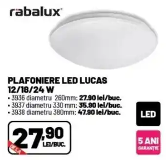 Ambient PLAFONIERE LED LUCAS 12/18/24 W Ofertă