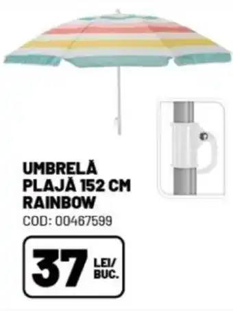 Ambient UMBRELA PLAJA 152 CM RAINBOW Ofertă
