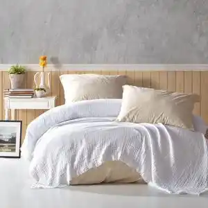 Favi Cuvertura muselina 220x240cm, bumbac 100% natural, Saheser Alb Ofertă