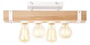Brilliant - Lustră aplicată WHITEWOOD 4xE27/30W/230V