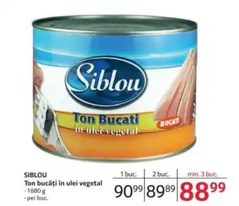 Selgros SIBLOU Ton Bucati in ulei vegetal Ofertă
