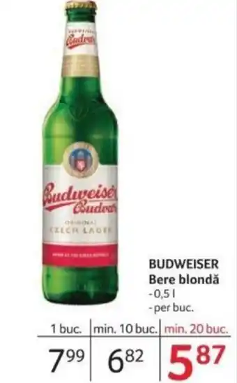 Selgros BUDWEISER Bere blondă Ofertă