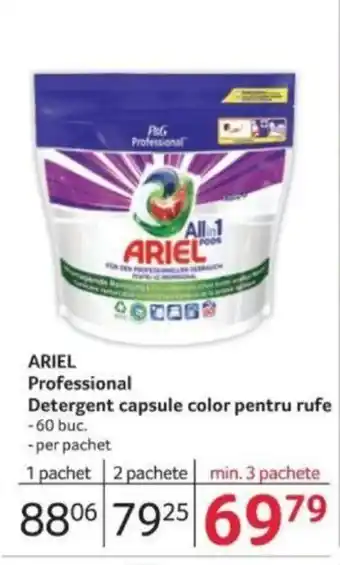 Selgros ARIEL Professional Detergent capsule color pentru rufe Ofertă